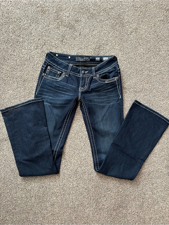 Miss Me Denim - Miss Me Dark Indigo Bootcut Jeans with Contrast Stitching